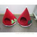 Christmas Foldable Pet bed Hat Indoor Cat House